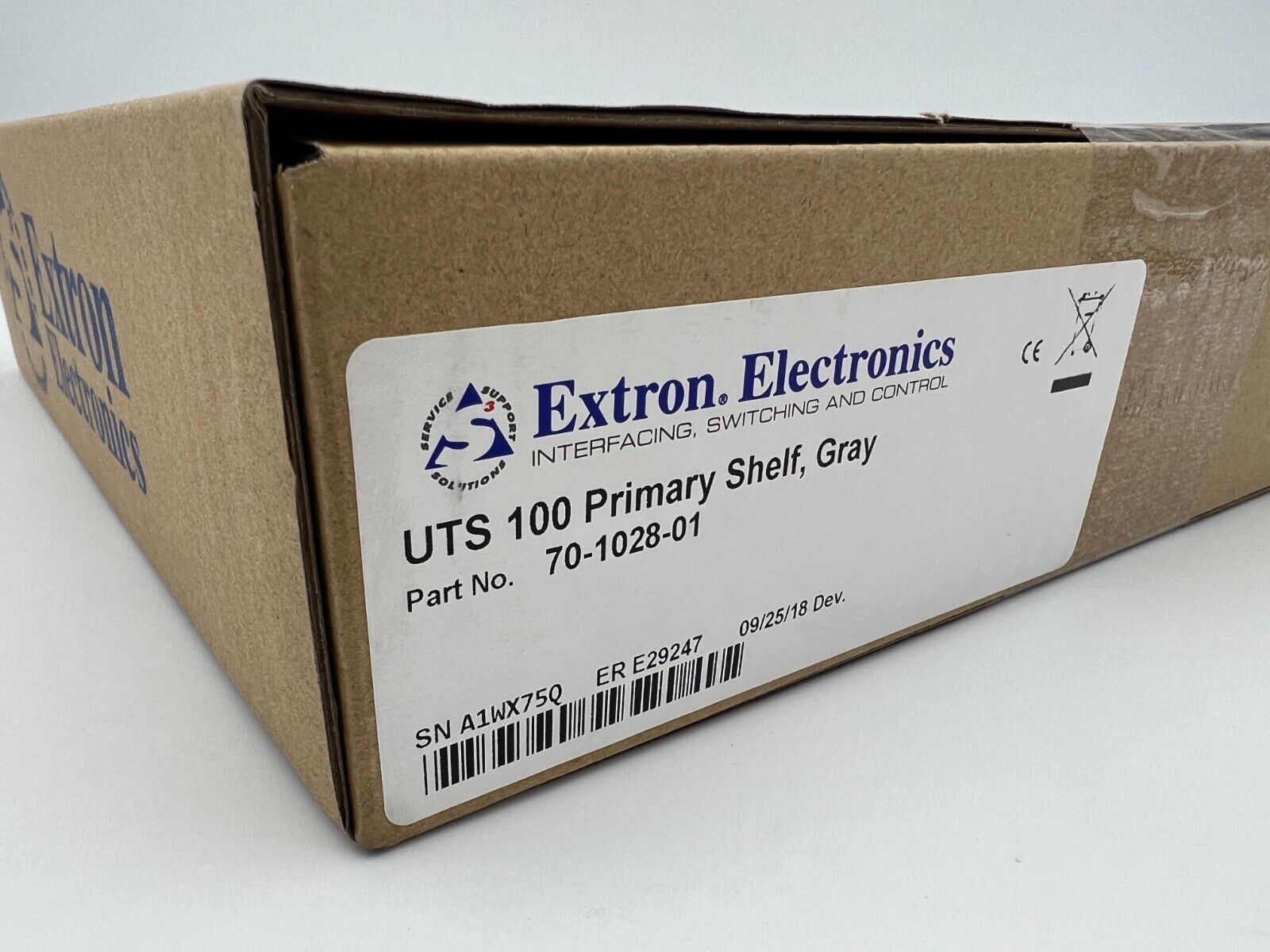 NEW Extron UTS 100 Primary Shelf Under Table Shelf, Gray 70-1028-01 (G ...