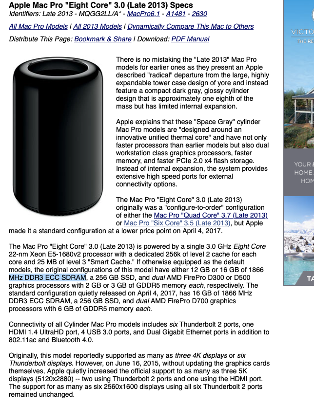 2013 Mac Pro 8 core 3.0GHz | Dual D500 GPU| 64GB RAM 1TB SSD 2013 Mac Pro 8 core 3.0GHz | Dual D500 GPU| 64GB RAM 1TB SSD